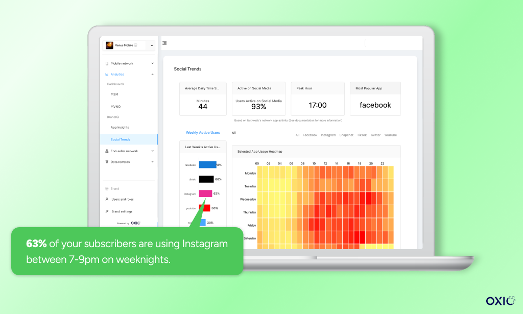 Example data insights for a bank MVNO