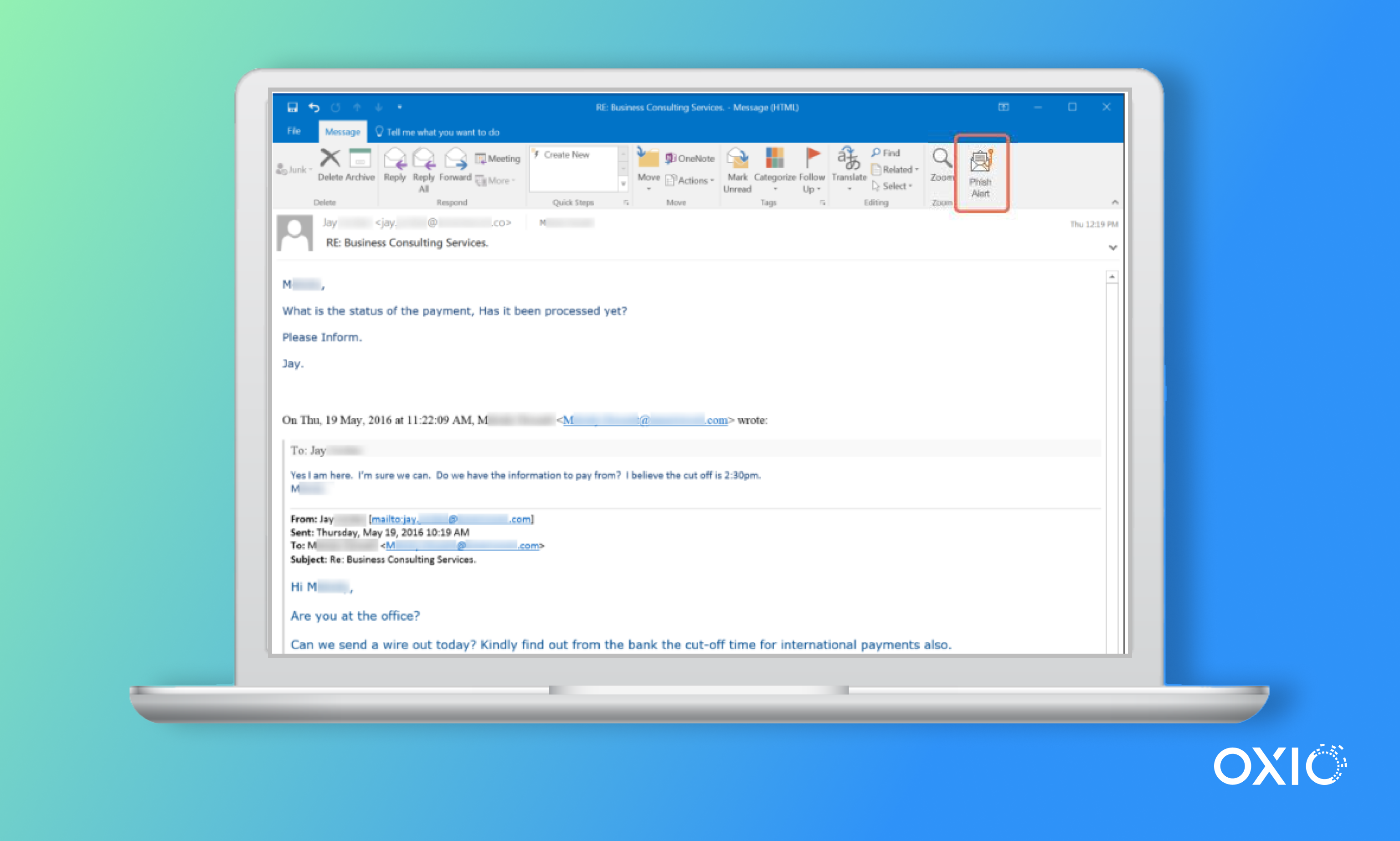 Example of a phishing email