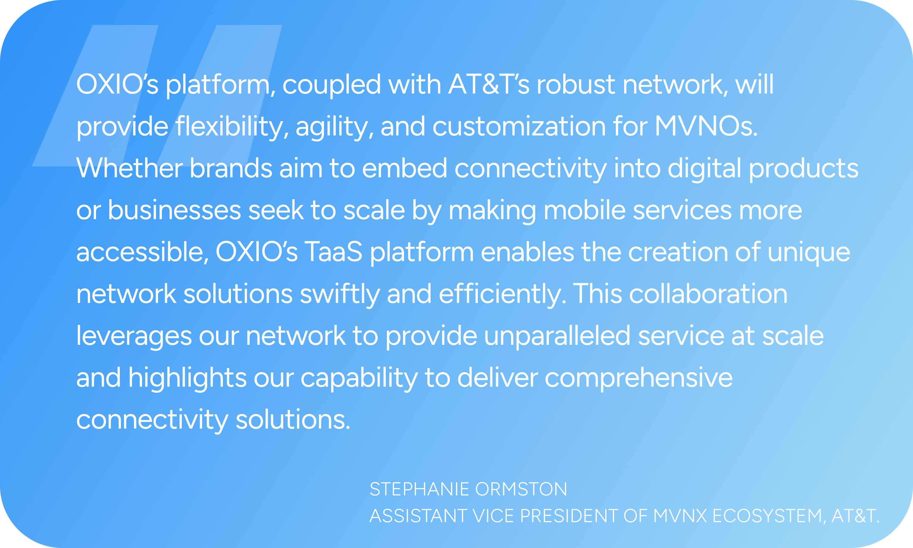 Launch an MVNO with AT&T and OXIO Quote